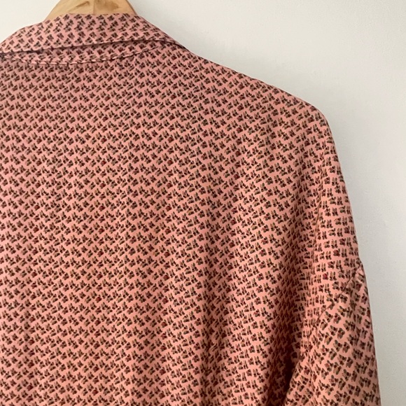 Zara Satin Effect Floral Print Button Front Maxi Shirt Dress Long Sleeve - Picture 8 of 13